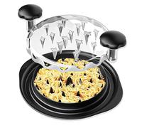 BNGXR Tritatutto per pollo, 25 cm, Strumento trituratore per polli,Tritatutto per Pollo con Coperchio Trasparente Tritacarne,con manici e base antiscivolo, per carne di maiale e pollo,Insalata