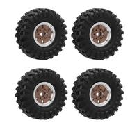 Bnineteenteam 1,0 Ruota a 6 Fori per Bordo per Beadlock in Lega di Alluminio Ruota per Auto Crawler con Pneumatici per 1/24 RC Crawler Auto Migliorata Stabilità Easy Installazione Superio (Bronzo