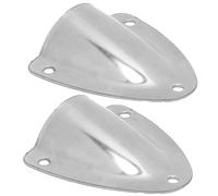 Bnineteenteam 2 Pezzi di Ventilazione a Conchiglia, Copertura Passacavo in Acciaio Inossidabile Lucidato per Barca Marina, con Fori per Viti per Un Facile Montaggio