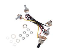 Bnineteenteam 3 Way Switch Cablaggio per chitarra elettrica Bas con 2 Volume 1 Tono 1 Jack?Black Cap?