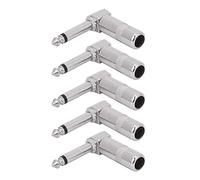 Bnineteenteam 5pcs Spina per Telefono Mono ad Angolo retto, 90 Gradi 6,35 mm (1/4 di Pollice) a Forma di L Chitarra Jack Audio connettore Microfono terminale Cavo Spina Jack Stereo Audio