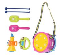 Bnineteenteam 7 Pezzi di Strumenti Musicali per Bambini, Campana a Tamburo, Martello di Sabbia, Tromba, Strumento Musicale, Giocattoli Educativi, Set Regalo per BambiniFlauta, Flauta