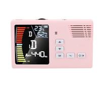 Bnineteenteam Accordatore Metronomo Digitale, Display LED Ricaricabile Accordatore 3 in 1 con Microfono a Vibrazione per Guzheng Guqin Pipa, Batteria da 580 MAh, 12 modalità di Temperamento (PINK)