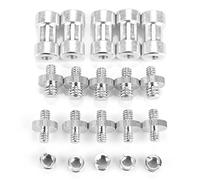 Bnineteenteam Adattatore a Vite da 1/4 a 3/8, Convertitore in Metallo Lavorato a CNC per Supporto per Fotocamera e Flash, Set da 20 Pezzi con Vari di Filettatura