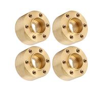 Bnineteenteam Adattatori per Ruota Esagonale da 4 Pezzi 12 Mm, Allargamento in Ottone per SCX10, Capra, VS4 10, Stabile per Ruote Beadlock 1.9 2.2 (12 mm)