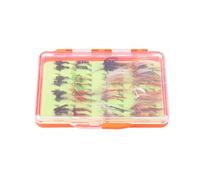 Bnineteenteam Assortimento di Mosche per Pesca a Mosca, Esche Artificiali Realistiche con Scatola in ABS PP, per Trote, Spigole, Salmoni, Temoli Nei Fiumi, Laghi, Corsi D'acqua (81122CX32(32 pezzi))