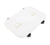 Bnineteenteam Boccaporto di Accesso al Ponte Marino, Copertura Antiscivolo in Nylon Resistente con Maniglia Incorporata, Installazione Senza Trapano per Barche, Yacht, Portello Rettangolare (White)