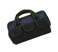 Bnineteenteam Borsa per il Trasporto degli Attrezzi Borsa per Attrezzi Portatile Resistente All'acqua, a Bocca Larga 16 Pollici, per la Casa e il Posto di Lavoro (blu nero)