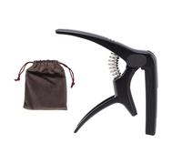 Bnineteenteam Capotasto per Chitarra 3 in 1, Lega di Metallo con Cuscinetti in Silicone per Chitarra Elettrica, Ukulele e Basso, Facile da Usare, Leggero e Resistente, Ideale per Musicisti (BLACK)