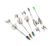 Bnineteenteam Cattura Multi-Pesce, Movimento Esca Migliorato, Utilizzo Versatile Piatti di Pesca in Acciaio Inossidabile Esca, Kit Ombrello da 5 Pezzi per Bassi con Facile Installazione, Design