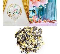Bnineteenteam Coriandoli, Accessori per Decorazioni per Feste di Compleanno, Coriandoli Eleganti in Oro Argento con 600 Pezzi e 12 Biglietti d'auguri, per Celebrazioni di Tutte le età (#1)