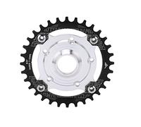 Bnineteenteam Corona per Bicicletta 32T, Adattatore Pignone 104 BCD Kit Base di Conversione Piastra Dente Negativo per Motore Mid Drive(Nero) Pulgar Piano Kalimba