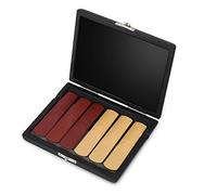 Bnineteenteam Custodia per ance per Sassofono/clarinetto con Coperchio in Pelle PU e Slot per 6 ance (Nero) Custodia Ance Clarinetto Velluto