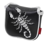 Bnineteenteam Elegante Ricamo, a Prova di Acqua e Durevole Protezione per la Testa della Testa Putter PU Club Borse di Stoccaggio con Squisito Modello di Ricamo, Sicuro e Ammortizzato per (BLACK)