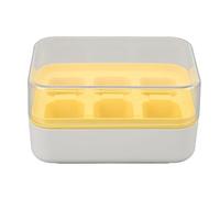 Bnineteenteam Facile a Rilascio di Ghiaccio Cube Cube Mini Ice con Coperchio Trasparente, Design per lo Spazio per lo Spazio, possibilità Versatili (YELLOW)