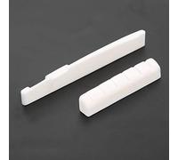 Bnineteenteam Noce di Chitarra e Set da Sella Nut di Chitarra da Noce di Bone e Sella per con Materiale Osseo di Mucca Pura Taglio di Precisione per il Trasferimento del Suono Ottimale Tono