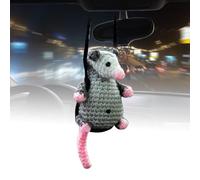 Bnineteenteam Ornamento da Appendere per Auto, Accessorio per Specchietto Retrovisore Opossum Urlante in Acrilico, Decorazione Divertente per gli Appassionati di Auto e Decorazioni Natalizie (B)