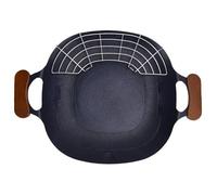 Bnineteenteam Piatto di Griglia Coreano Rapido con Rivestimento Antiaderente, Design Portatile, Facile Drenaggio di Olio, per il Campeggio, Isolamento e Protezione del Calore