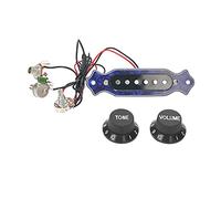 Bnineteenteam Pickup per Chitarra Elettrica, Materiale ABS con Manopole del Tono del Volume, Pronti per l'installazione per Chitarristi Elettrici e Acustici (nero e blu)