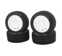 Bnineteenteam Pneumatici RC da 4 Pezzi, Pneumatici di Ricambio Universali Durevoli in Plastica Antiscivolo 1/8 1/10 per Auto e Camion su Strada