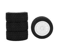 Bnineteenteam Pneumatici RC da 4 Pezzi, Pneumatici per Auto Modello Testurizzati Antiscivolo in Plastica, di Ricambio da 12 Mm per Veicoli RC Red Spider e 1/10