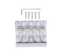 Bnineteenteam Ponte per Basso a 4 Corde, Lega di Zinco con Selle in Ottone Regolabili per Tono e Sustain Migliorati, Sostituzione Ideale per Chitarra Jazz Elettrica