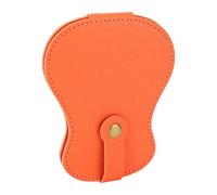 Bnineteenteam Porta Plettro per Chitarra, Porta Plettro Compatto in Pelle PU con 18 Slot per Suonatori di Ukulele Basso Elettrico Acustico (ORANGE)