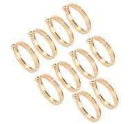 Bnineteenteam Risultati per la Creazione di Gioielli, Pendenti Rotondi in Lega con 10 Pezzi Grezzi con Cornice Cava per Progetti Artigianali di Portachiavi, Braccialetti, Collane Fai da Te (KC Oro)