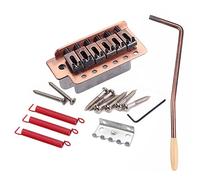 Bnineteenteam Selle per Ponte per Chitarra, Set di Sistemi Tremolo a Rulli in Metallo con Molle e Viti per Chitarre Elettriche FD SQ ST Migliorano la suonabilità (bronzo rosso)