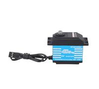 Bnineteenteam Servo in Metallo Ad Alte Prestazioni del Servomo per Prestazioni Ad Alta Prestazione RC con Alloggiamento in Alluminio CNC IP68 per 1/8 1/10 /12 Camion Crawler RC Car Crawler (Blue)