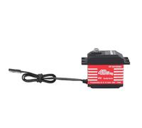 Bnineteenteam Servo in Metallo Ad Alte Prestazioni del Servomo per Prestazioni Ad Alta Prestazione RC con Alloggiamento in Alluminio CNC IP68 per 1/8 1/10 /12 Camion Crawler RC Car Crawler (Rosso)
