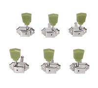 Bnineteenteam Set di Chiavi per Accordatura per Chitarra, 6 Pezzi in Plastica, Chiavi Precise per Chitarra Elettrica 3L3R con Azione e Parti di Ricambio Durevoli (SILVER)