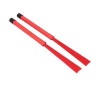 Bnineteenteam Spazzole per Batteria, Spazzole per Bacchette Retrattili in Plastica Manico in Gomma per Batterista Che Suona in Varie Situazioni Musicali (rosso)