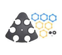 Bnineteenteam Supporto per Microfono, Rack di Stoccaggio in Acciaio Al Carbonio, Installazione Semplice, Rivestimento Protettivo in Silicone per Musicisti e Podcaster in Studio Domestico (6 fori)