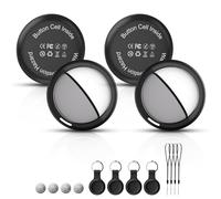 Bnlei Localizzatore Smart Air Tracker Tag Compatibile Apple Dov'è (solo iOS), Batteria di Ricambio Inclusam, Adatto per Chiavi, Portafoglio, Auto, Bicicletta, Borsa (Nero, Confezione da 4)