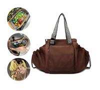 BnMvF Borsa Culla Trasformabile Borsa da Viaggio, Zaino Borsa Convertibile, Borse della Spesa del Supermercato e Borsa Culla del Seggiolino Auto (Marrone,A)