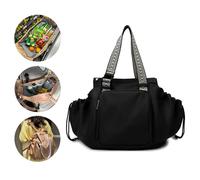 BnMvF Borsa Culla Trasformabile Borsa da Viaggio, Zaino Borsa Convertibile, Borse della Spesa del Supermercato e Borsa Culla del Seggiolino Auto (Nero,A)