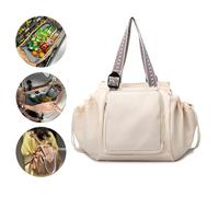 BnMvF Borsa Culla Trasformabile Borsa da Viaggio, Zaino Borsa Convertibile, Borse della Spesa del Supermercato e Borsa Culla del Seggiolino Auto (Beige,A)