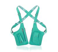 BnMvF Premium Pelle Regolabile Ascella Borsa a Tracolla per gli Uomini, Doppia Tracolla Ascella Borsa, Antifurto Nascosto (Verde)