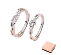 BnMvF Set di fedi nuziali alternativi con una scatola, sostituzione della fede nuziale, stili multipli, abbigliamento quotidiano (l,regolare)