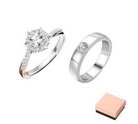 BnMvF Set di fedi nuziali alternativi con una scatola, sostituzione della fede nuziale, stili multipli, abbigliamento quotidiano (h,regolare)