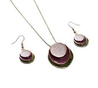 BnMvF Vintage Smalto Orecchini Set - 3 Strati Boho Cerchio Orecchini con Ciondolo Cavo, Matrimonio & Partito Gioielli Regalo per le Donne (Rosso,taglia unica)