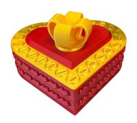 Bnnlqpsttg A Forma di Cuore Stampato 3D, Regalo di San , Scatola di Immagazzinaggio di Nozze, Scatola Regalo per Anelli, Collane, e Rosso