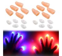 BNOYONERAS 10 Luci Magiche per Pollice LED Finger Lamps Thumbs Light Lampada da Dito a LED Magic Light UP Finger Trucco Magico Finger Falso Luci per Pollice Magico Magic Prop per Halloween