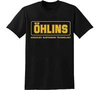 bnq Ohlins Racing Suspension Maglietta grafica da uomo unisex, Nero , XL