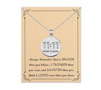 BNQL 11 11 Fai un desiderio Collana 11 11 Angelo Numeri Collana Fai un desiderio Regalo Gioielli per Donne Ragazze, Acciaio inossidabile