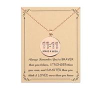 BNQL 11 11 Make a Wish Necklace 11 11 Angel Numbers Necklace Make a Wish Gift Jewelry for Women Girls, Acciaio inossidabile
