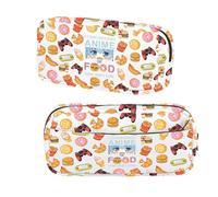 BNQL Astuccio per matite con cibo anime, con scritta in inglese "If it does not have to do with anime or food then I Don't Care", idea regalo divertente per i giocatori