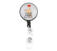 BNQL Bobina di badge sarcastico divertente con scritta sarcastica Sarcasmo Regali divertenti Shhh No One Cares Shhh retrattile Badge Reel
