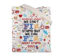 BNQL Borsa di totalizzatore medica del codificatore medico del regalo del codificatore medico che non possiamo risolvere Stupid But We Can Fix What Stupid Does Shopping Bag